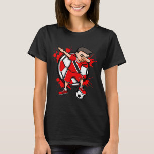 Camiseta Menino de Futebol Dabbing Amante de Futebol de Tri