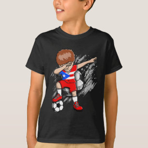 Camiseta Menino de Futebol Dabbing Porto Rico Adepto Jersey
