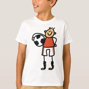 Camiseta Menino de Futebol de Palitinhos Jogador de Futebol