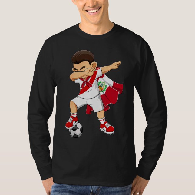 Camiseta Menino de futebol maldito do Peru (Frente)