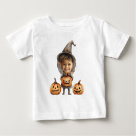 Camiseta Menino de Halloween Rosto Personalizado