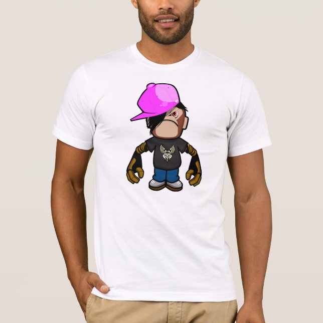 Camiseta Menino de Pinkapple no traje do macaco (versão (Frente)