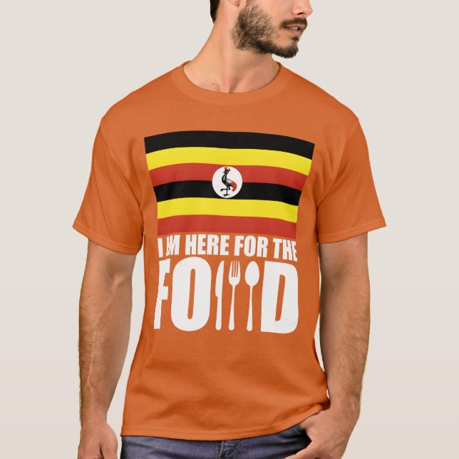 Camiseta Menino de viagem de comida de lembrança de Uganda (Frente)