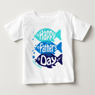 Camiseta Menino Dia de os pais Romper com Peixe