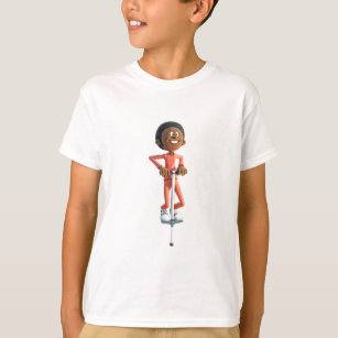 Camiseta Menino do afro-americano dos desenhos animados em