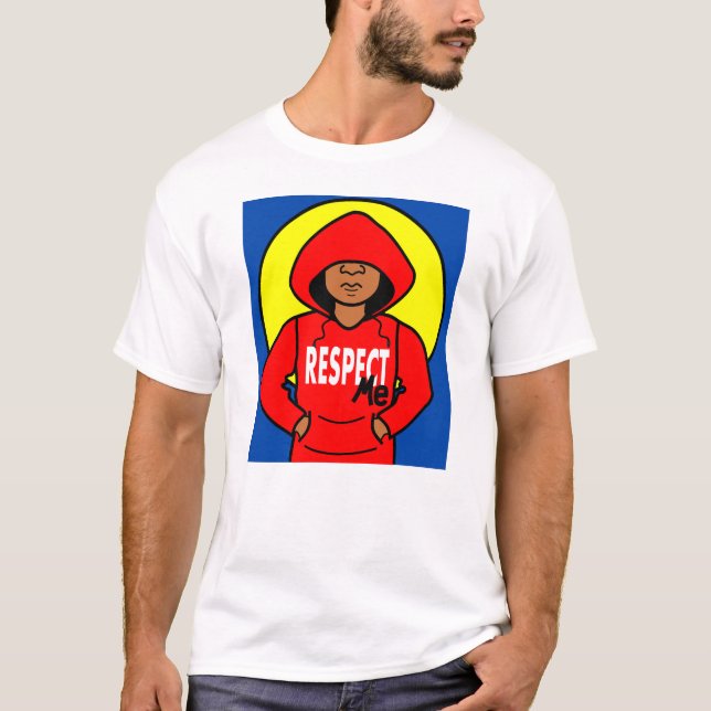 Camiseta Menino do afro-americano dos desenhos animados que (Frente)