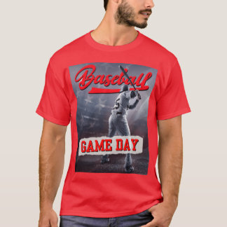 Camiseta Menino do Dia do Jogo Basebal