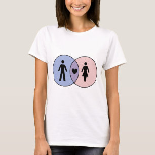 Camiseta Menino do diagrama de Venn + Menina