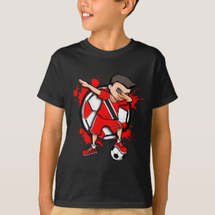 Camiseta Menino do Futebol Dabbing Amante de Futebol de Tri