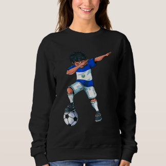 Camiseta Menino do Futebol Dabbing El Salvador Salvadorenho