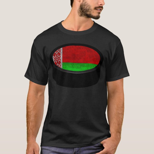 Camiseta Menino do puck de hóquei da equipe Belarus (Frente)