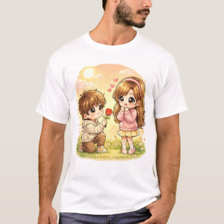 Camiseta Menino e Menina Fofos – Design Adorável de Criança