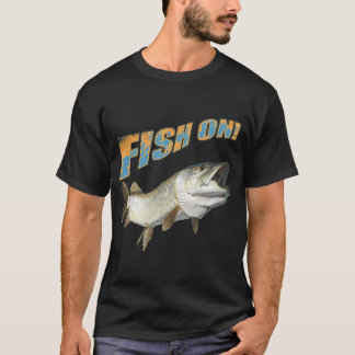Camiseta Menino e vara de pescar e peixe segundo Mondrian