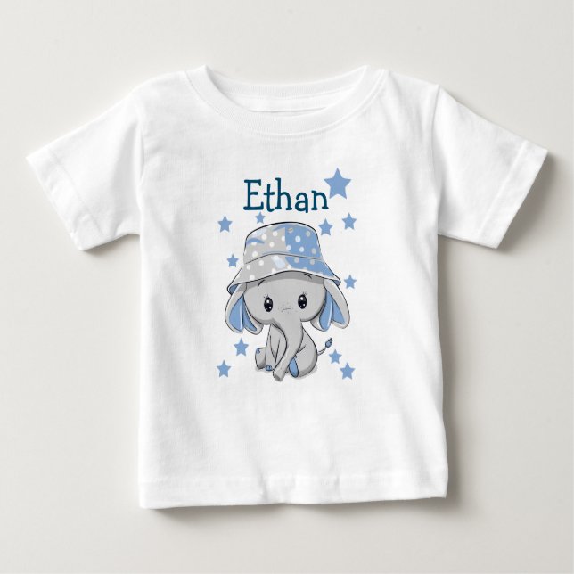 Camiseta Menino Elefante Bonito (Frente)