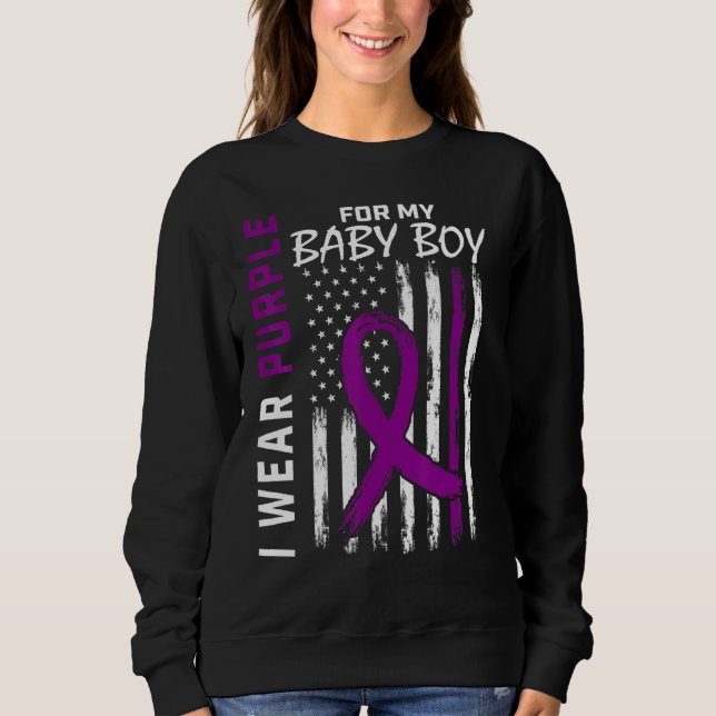 Camiseta Menino Eu Visto Roxo Para O Meu Filho Epilepsia Aw (Frente)