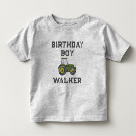 Camiseta Menino Fazendeiro de Aniversário Trator Rústico