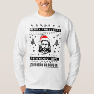 Camiseta Menino feio do aniversário do dia de Natal de