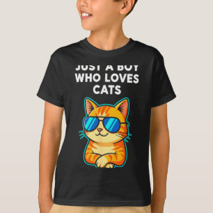 Camiseta Menino Fofo Ama Gatos