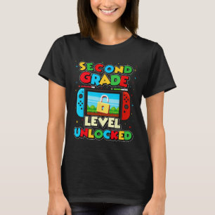 Camiseta Menino Gamer Vídeo Desbloqueado Nível 2ª Série Ck 