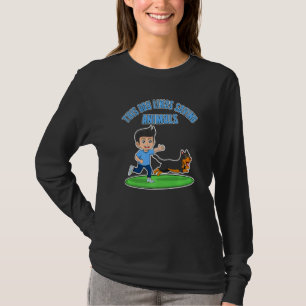 Camiseta Menino Gosta De Salvar Animais Citação Salvamento