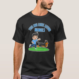 Camiseta Menino Gosta De Salvar Animais Citação Salvamento 
