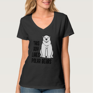 Camiseta Menino Gosta de Ursos Polares Expedição Vida Selva