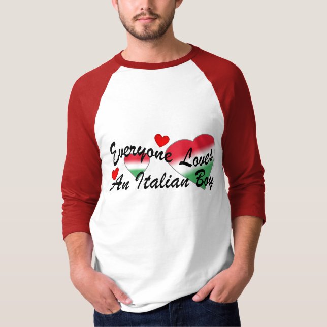 Camiseta Menino italiano dos amores mim (Frente)