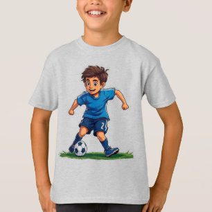 Camiseta Menino Jogando Futebol