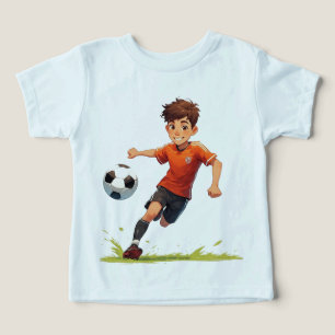 Camiseta Menino Jogando Futebol