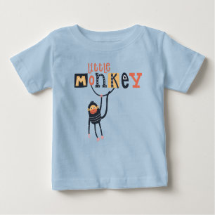 Camiseta Menino Macaco Bonito Cita Garoto