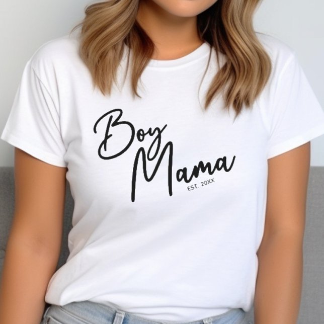 Camiseta Menino Mãe Trendy Tipografia Simples Mamãe Mama (Criador carregado)