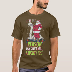 Camiseta Menino malvado Lista de Natal fantasia de Natal fe
