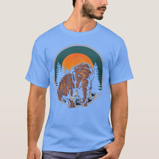 Camiseta Menino Mamute Animal Pré-Histórico Retro