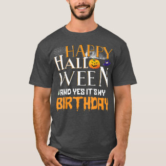 Camiseta Menino Menina Aniversário Feliz Dia das Bruxas E S