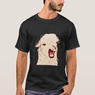 Camiseta Menino Menina Crianças Lhama Alpaca Gritando