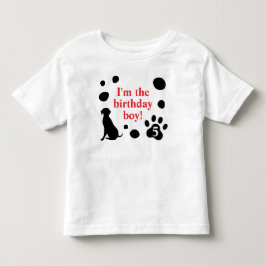 Camiseta Menino/Menina de Aniversário com Pintas Dalmadas