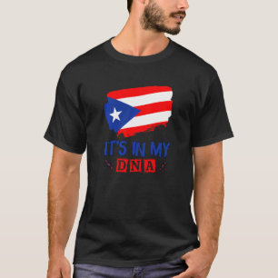 Camiseta Menino Menina Porto-Riquenho Está no meu DNA Porto