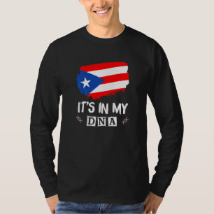 Camiseta Menino Menina Porto-Riquenho Está no meu DNA Porto