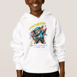 CAMISETA MENINO/MENINOS DE DANCE FUTURO APRENDIZADO CAPUZ 