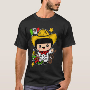 Camiseta Menino Mexicano Bonecas Mexicanas Feitas à Mão Nor