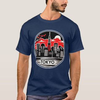 Camiseta Menino minimalista da cidade de Tóquio Japão