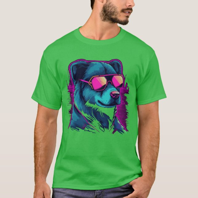 Camiseta Menino Neon Color do Cão (Frente)