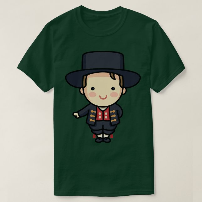 Camiseta Menino norueguês bonito no vestuário tradicional (Frente do Design)