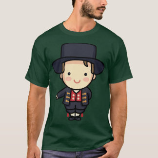 Camiseta Menino norueguês bonito no vestuário tradicional