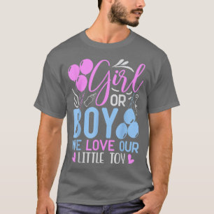 Camiseta Menino Ou Menina Balões Bebê Se Gênero Revelam Fes