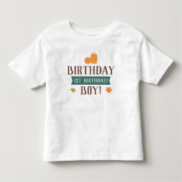 Camiseta Menino ou Menina de Aniversário de Abóboras e Folh