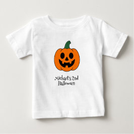 Camiseta Menino Personalizado de Abóbora do Halloween