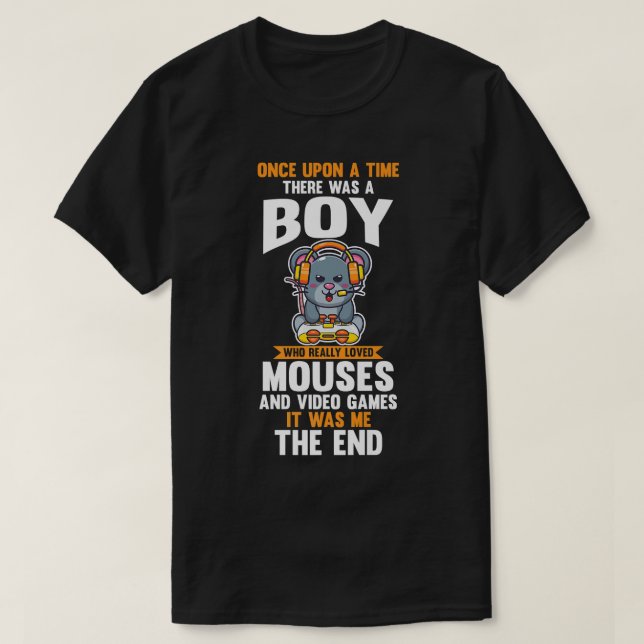 Camiseta Menino Que Adorava Videos games E Mouses (Frente do Design)