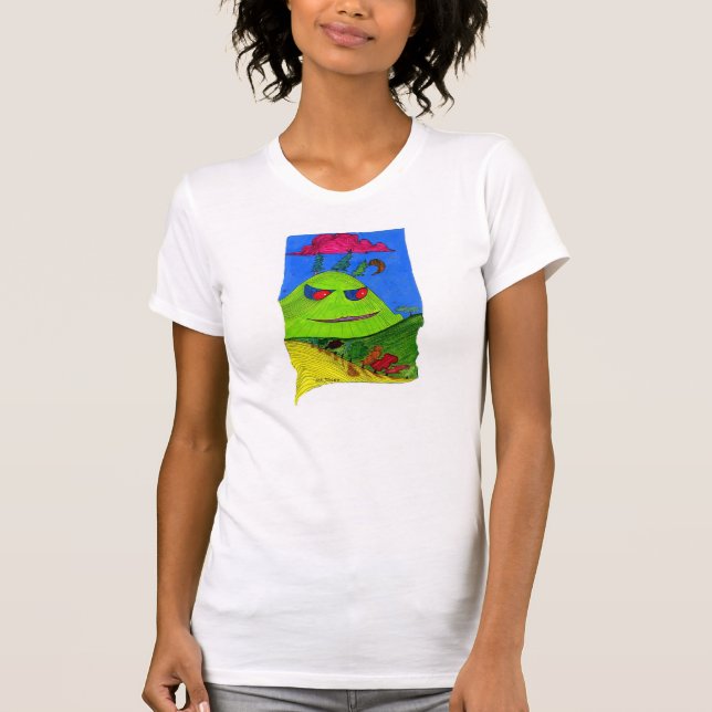 Camiseta Menino verde da montanha (Frente)