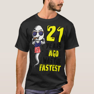 Camiseta Meninos 21 Anos Atrás Eu Era O 21º Aniversário Mai